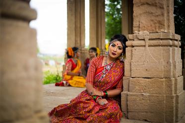 RajKot Patola-Blue-Mulberry Silk-Single Ikat Patola Saree